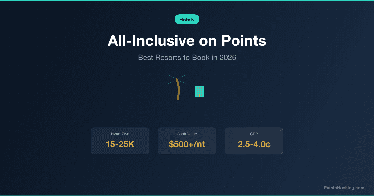Best All-Inclusive Resorts You Can Book Entirely on Points in 2026