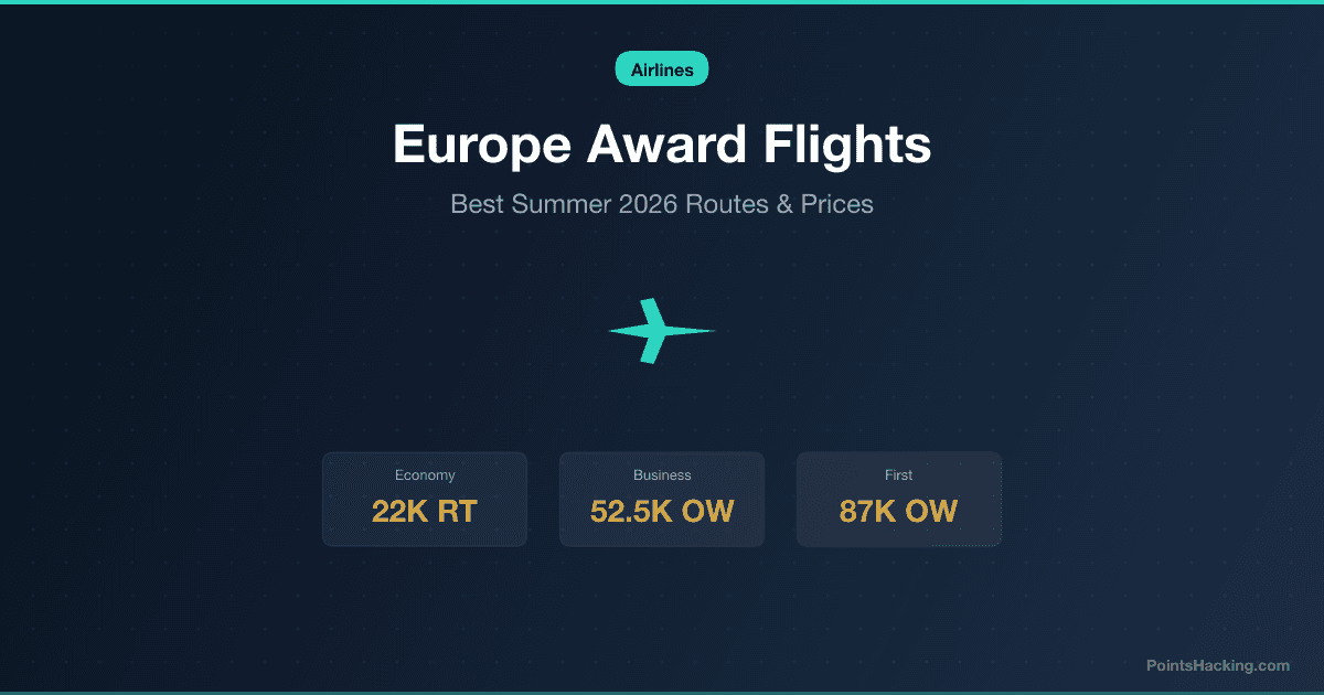 Best Summer 2026 Award Flights to Europe: Routes, Prices, and Availability