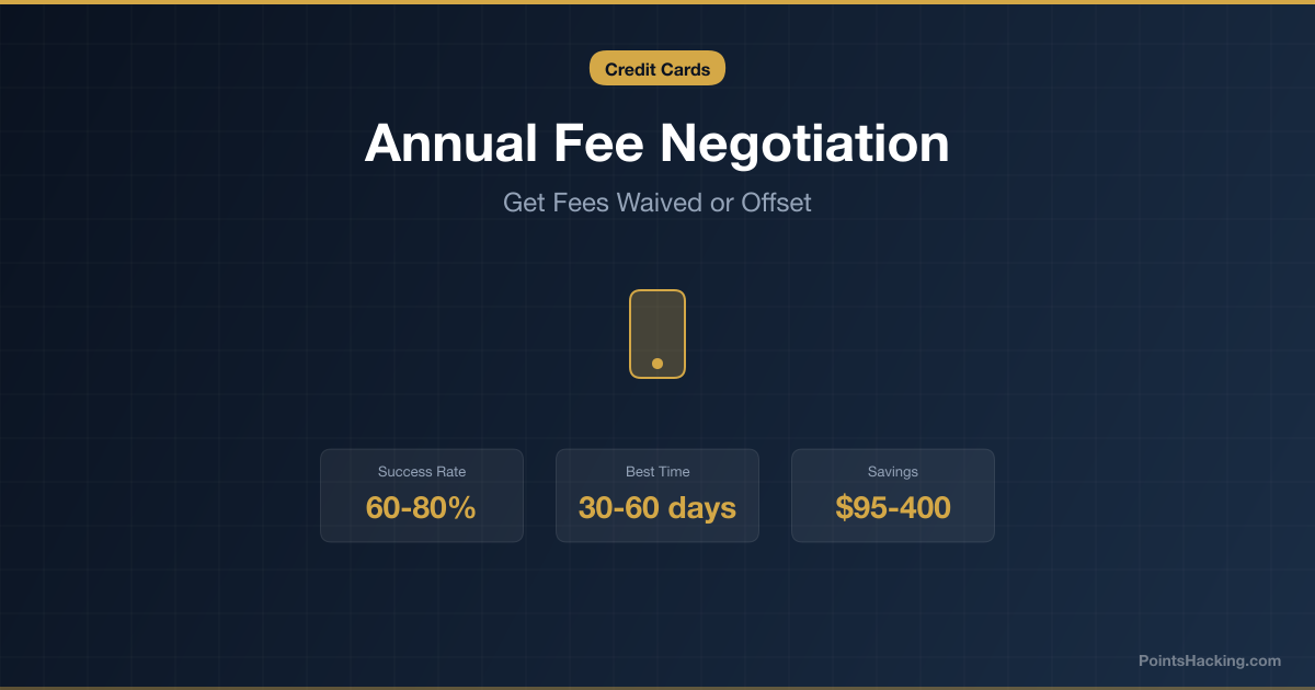 Person on phone call negotiating a credit card annual fee with a retention department